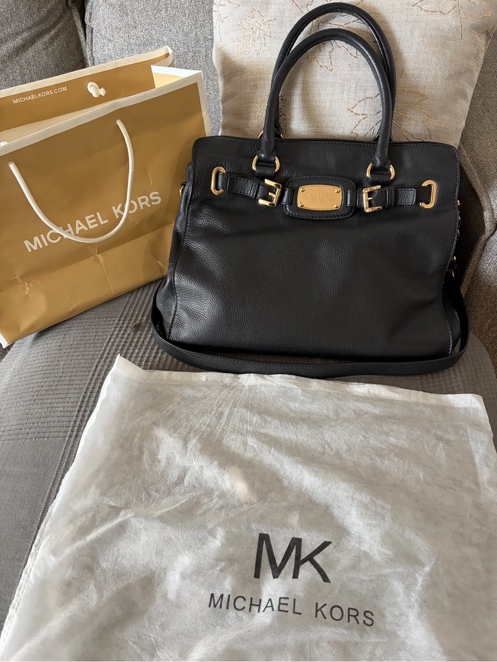 Michael Kors Black Hamilton Large NS Tote